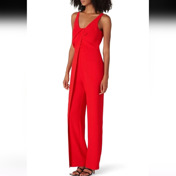Trina Turk Hedy Red Jumpsuit Size 8 - Picture 2 of 6